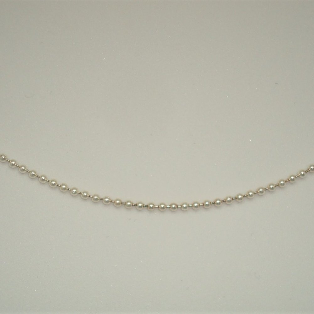 Sterling Silver 16" Bead Chain Necklace 1.8mm
